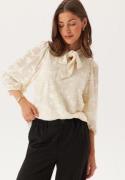 VILA Viharmonia Tie Neck 3/4 TOP TO Birch L