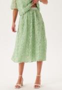 BUBBLEROOM 3D Flower Midi Skirt Dusty green M