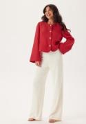 Chiara Forthi Wide Sleeve Bouclé Jacket Red M