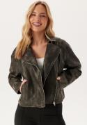 Pieces Pcsia Biker Jacket Brown Stone L