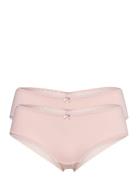 Double Pack: Brazilian Hipster Shorts Trimmed With Lace Trusser, Tanga...