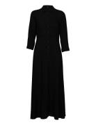 Yassavanna Long Shirt Dress S. Maxikjole Festkjole Black YAS