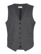 Superflex Knitted Waistcoat Habitvest Grey Lindbergh