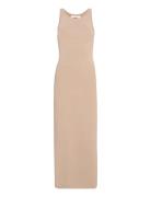 Mattheagz Sl Dress Maxikjole Festkjole Beige Gestuz