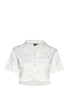 Lemongrass Crop Shirt Top White OW Collection