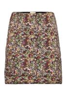 Quilted Satin Skirt Kort Nederdel Multi/patterned By Ti Mo