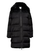 Lux Satin Puffer Coat Foret Jakke Black Calvin Klein