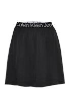 Logo Elastic Mini Skirt Kort Nederdel Black Calvin Klein Jeans