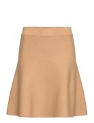 Octavia Knit Skirt Kort Nederdel Beige Second Female