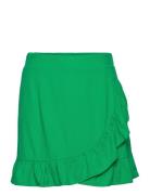 Vmmymilo Hw Mini Skirt Wvn Ga Kort Nederdel Green Vero Moda