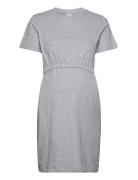The-Shirt Mini Dress Kort Kjole Grey Boob