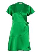 Miranda Wrap Around Dress Kort Kjole Green Lollys Laundry