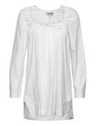 Cotton Poplin Kort Kjole White Ganni