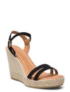 A4456 Espadrillos Med Hæl Sandal Black Billi Bi