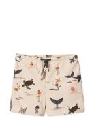 Otto Printed Swim Pants Badeshorts Cream Liewood