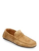 Slhsergio Suede Penny Driving Shoe B Loafers Flade Sko Brown Selected ...