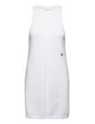 Knitted Tank Dress Kort Kjole White Calvin Klein Jeans