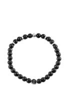 Beads Bracelet 6Mm Armbånd Smykker Black Edd.
