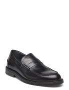 Loafer Loafers Flade Sko Black ANGULUS