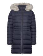 Tyra Down Coat With Fur Foret Jakke Navy Tommy Hilfiger