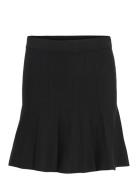 Visachin New Hw Skater Knit Skirt/Su/1 Kort Nederdel Black Vila