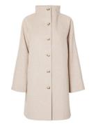 Slfvinni Wool Coat Outerwear Coats Winter Coats Cream Selected Femme