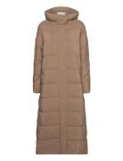 Yasliro Long Padded Coat Foret Jakke Beige YAS