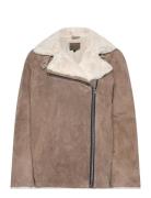 Pamela Shearling Jacket Foret Jakke Brown Jofama