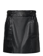 Carheidi Faux Leather Skirt Otw Kort Nederdel Black ONLY Carmakoma