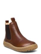 Booties - Flat - With Elastic Boots Støvler Brown ANGULUS