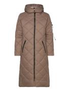 Crgaiagro Long Jacket Foret Jakke Brown Cream