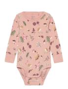 Body Aop Bodies Long-sleeved Pink Lindex