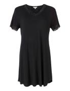 Silk Jersey - Nightgown W.sleeve Nattøj Black Lady Avenue