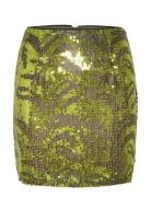 Paisleygz Mini Skirt Kort Nederdel Green Gestuz