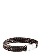 Leather Bracelet Double Rope Armbånd Smykker Brown Edd.