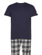 Flannel Pants And T-Shirt Gb Pyjamas Nattøj Blue GANT