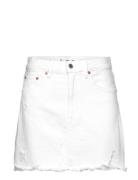 Denim Mini-Skirt Kort Nederdel White Mango
