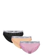 Bikini 3Pk Trusser, Tanga Briefs Pink Calvin Klein