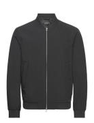 Zip Through Bomber Jacket Bomberjakke Jakke Black Lindbergh