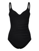 Emblem Bikini Covering Underwired Swimsuit Badedragt Badetøj Black Cha...