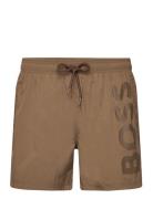 Octopus Badeshorts Brown BOSS