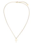 Cross - Necklace Steel Halskæde Smykker Gold Samie