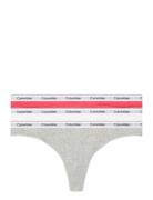 Thong 3Pk G-streng Undertøj Grey Calvin Klein