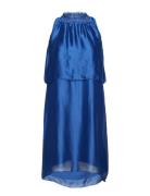 Dream Halter Dress Knælang Kjole Blue DESIGNERS, REMIX