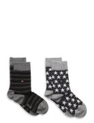 Th Kids Sock 2P Stars And Stripes Sokker Strømper Black Tommy Hilfiger