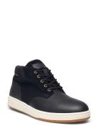 Waterproof Leather-Suede Trainer Boot High-top Sneakers Black Polo Ral...