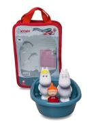 Moomin Bathtub And 3 Figures Toys Bath & Water Toys Bath Toys Multi/pa...