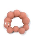 Teether - Lily The Larva Peach Toys Baby Toys Teething Toys Beige Fili...
