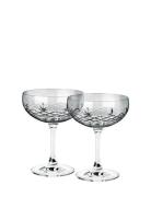Crispy Dark Gatsby - 2 Pcs. Home Tableware Glass Champagne Glass Grey ...