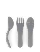 Twistshake Learn Cutlery Home Meal Time Cutlery Grey Twistshake